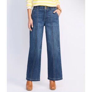 Democracy Ab Solution Wide Leg Jeans Women’s Size 16W High Rise Stretch Pockets